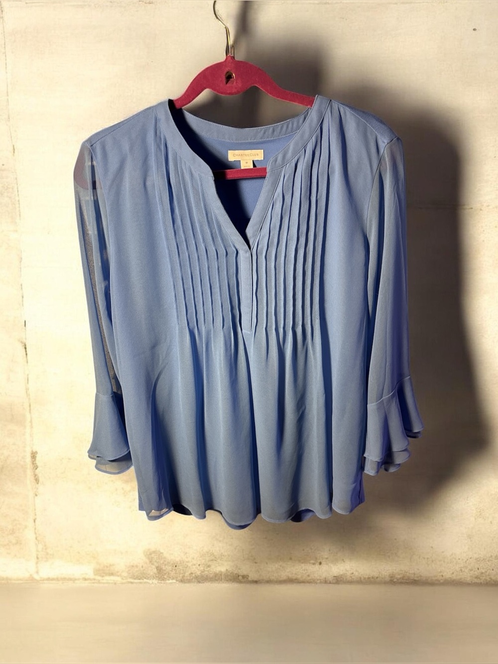 Charter Club Pintuck V-Neck Blouse